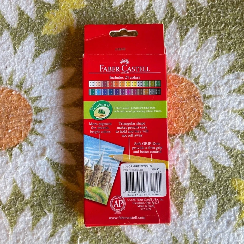 NEW Faber-Castell 24 triangular Colored Eco Pencils‎ Premium Quality